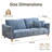 87" Modern Flared Arm Textured Linen Sofa-1080210029
