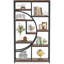 Étagère de coin 68,89 "de hauteur à 5 niveaux style rustique brun et noir-691478799