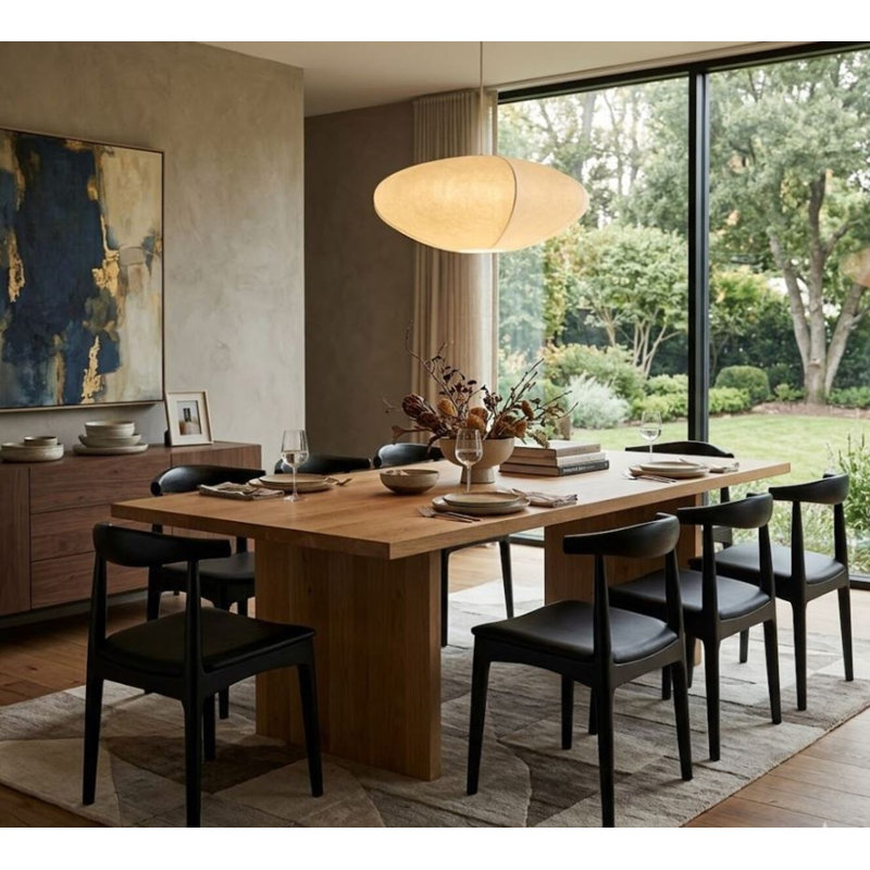 Chaise de salle à manger en bois Marquesa, Noir