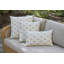 Housse de coussin et insert Ardsley Liza en blanc / brun clair / bleu-235408465