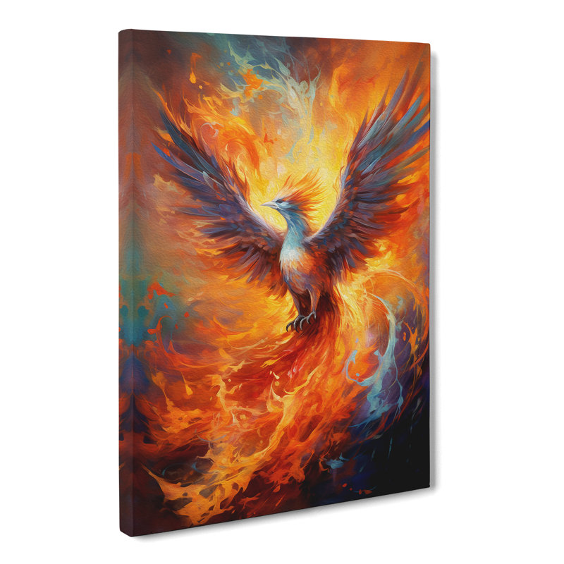 Phoenix Expressionism Art - Wrapped Canvas, 50cm H x 35cm W x 3cm D