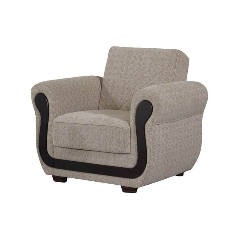 Fauteuil en chenille l 41 po, Chenille beige