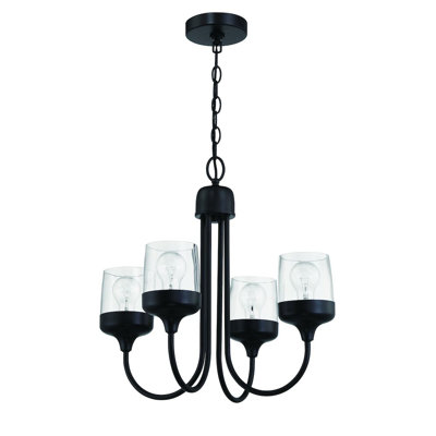 Schaitman 4 - Light Steel Dimmable Classic / Traditional Chandelier