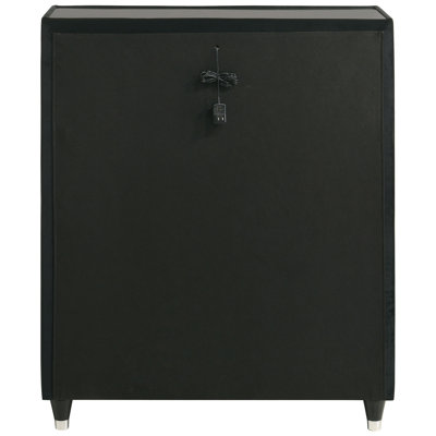 Commode 5 tiroirs DEL noire Mika