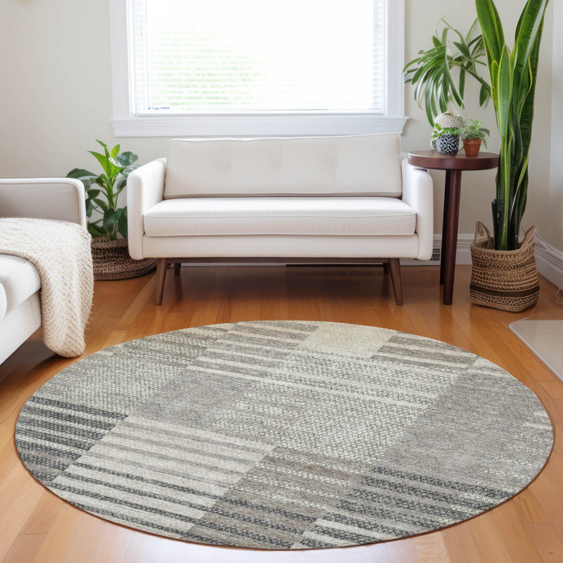 Tapis Aleid avec envers antidérapant, Rond 8 pi