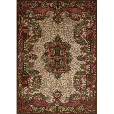 Aqsaa One-of-a-Kind 6'2" X 8'11" 1980s Wool Area Rug in