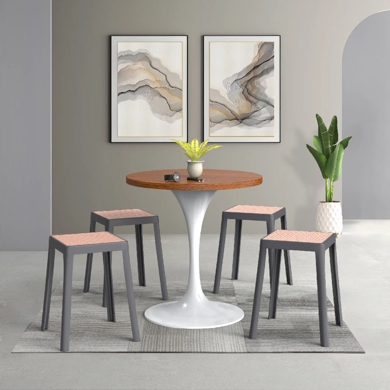 Tabouret en plastique Dantoni, Gris