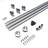 JUBEST Bypass Sliding Door Hardware, Bypass Wardrobe Closet Door Hardware Set (Door Not Included)-74797458