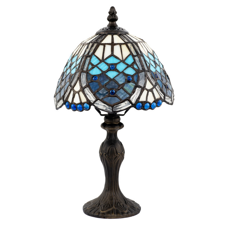 Metal Table Lamp, Blue