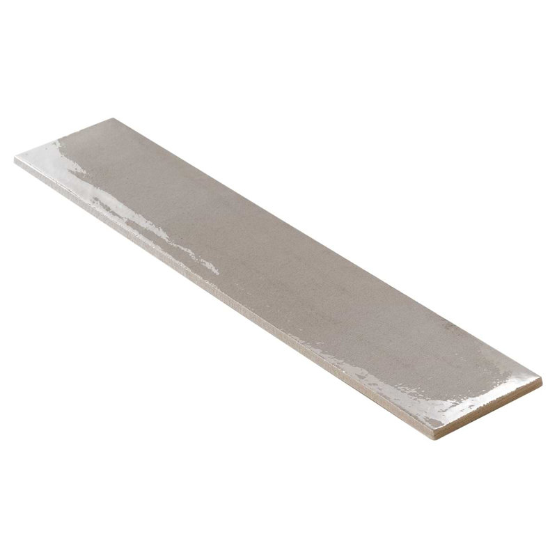 Paint 3x16 Glossy Porcelain Tile, Grigio Gray
