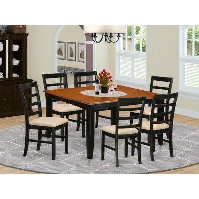 Teressa 8 - Person Solid Wood Top Four Leg Dining Set