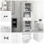 Armoire de rangement moderne et minimaliste pour salle de bain