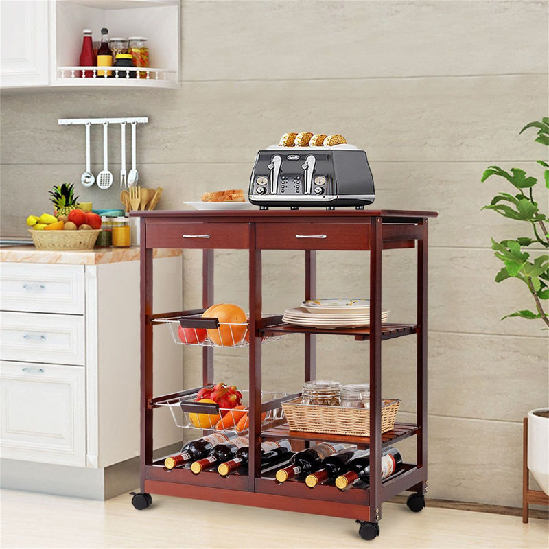 Wood Bar Cart