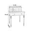 Commode en bois massif de style rétro