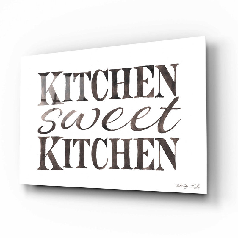 «Kitchen Sweet Kitchen» par Cindy Jacobs - Art textuel sans cadre, H 12 po x l 16 po x P 0,13 po