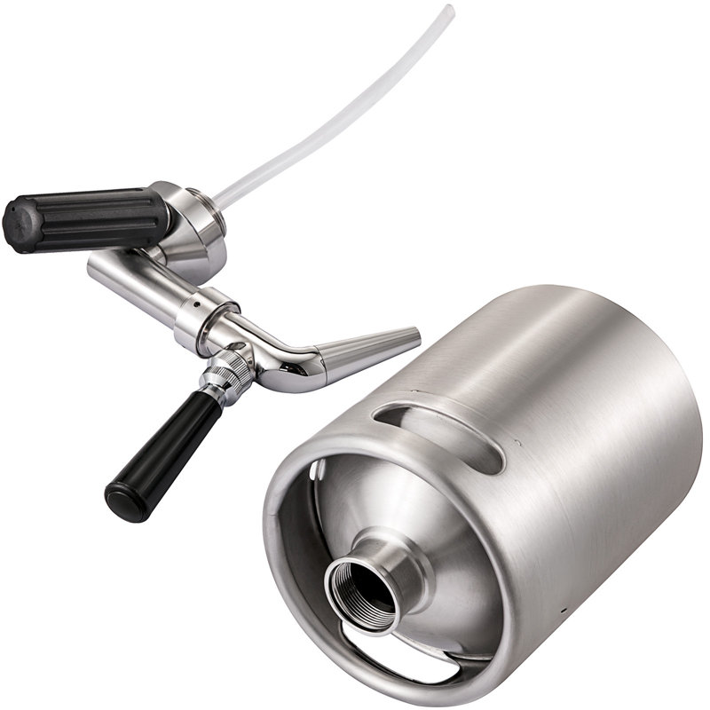 VEVOR 2L Nitro Coffee Maker Stainless Cold Brew Keg Portable Coffee Dispenser Keg Nitro Drink Maker