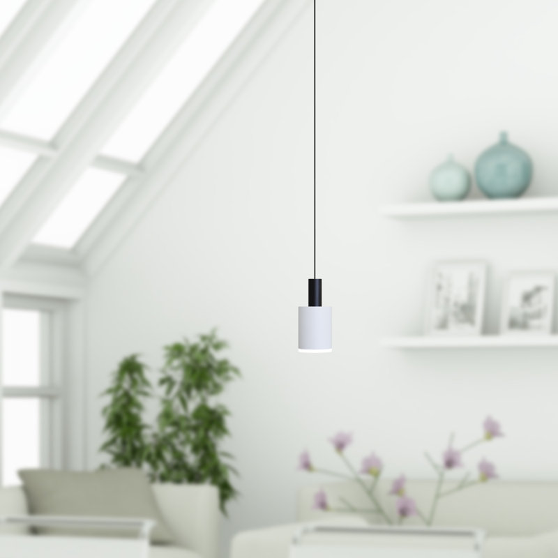 Essoura 1 - Light Single Pendant, Black/White