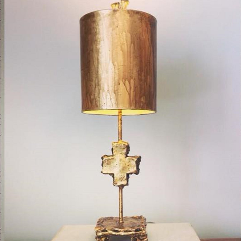 Cross 23" Table Lamp, Gold