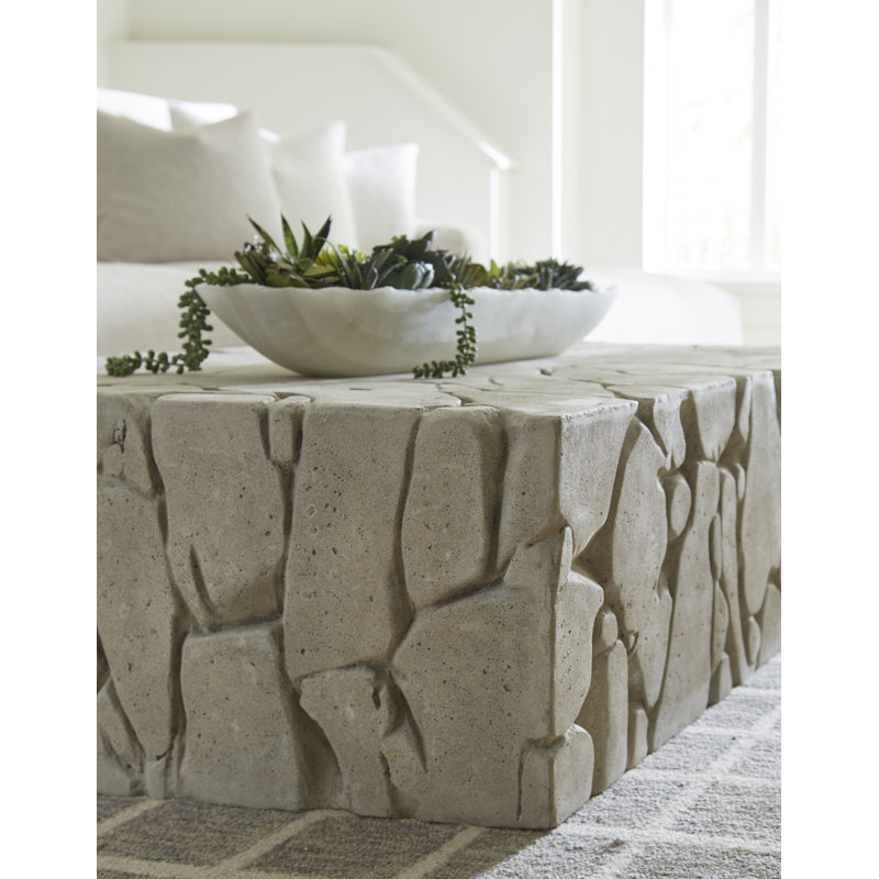 Chunk Coffee Table, Rectangle, Roman Stone