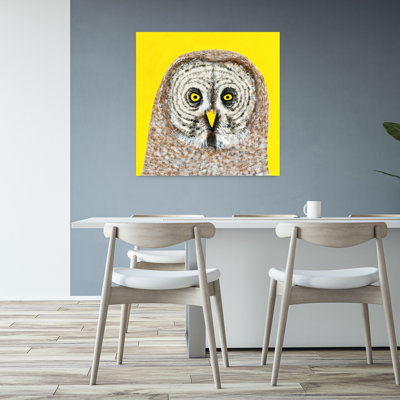 Owl Stare Contemporary Bird Owl Forest Wall Art