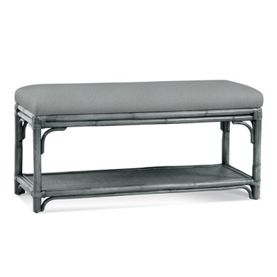 Summer Retreat Wicker Shelf Storage Bench