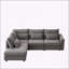 Canapé convertible en L en forme de L avec repose-pieds et coussins multiples, parfait pour le salon et le bureau-240827069
