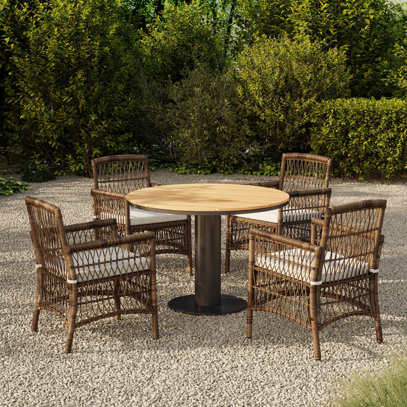 4- Person Round Dining Table With Chairs