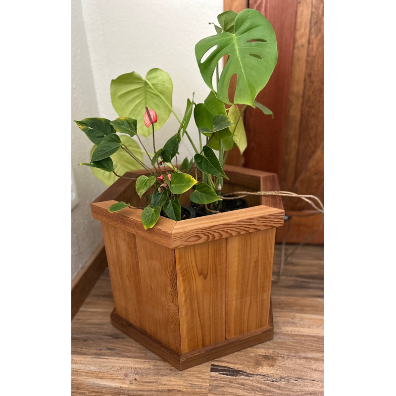 Azziah Handmade Wood Pot Planter