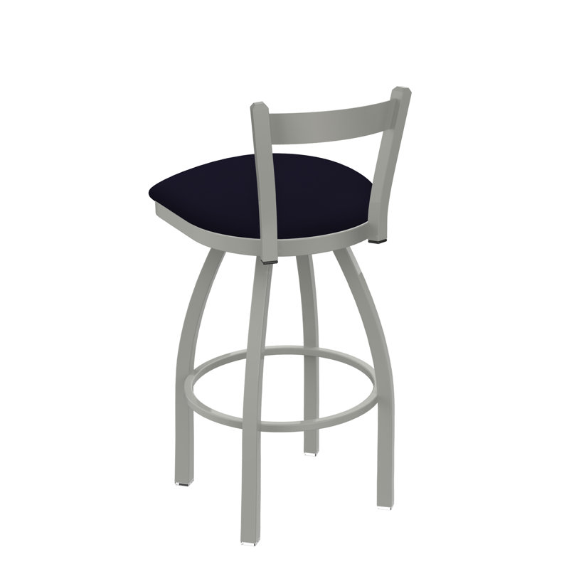 821 Catalina Low Back Swivel Bar Stool, Anodized Nickel, Canter Twilight, Counter Stool (25" Seat Height)
