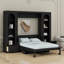 Murphy Platform Bed With Shelf, Side Cabinets, Drawers And LED-1109737094