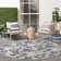 Amond Floral Blue/Grey Indoor/Outdoor Area Rug