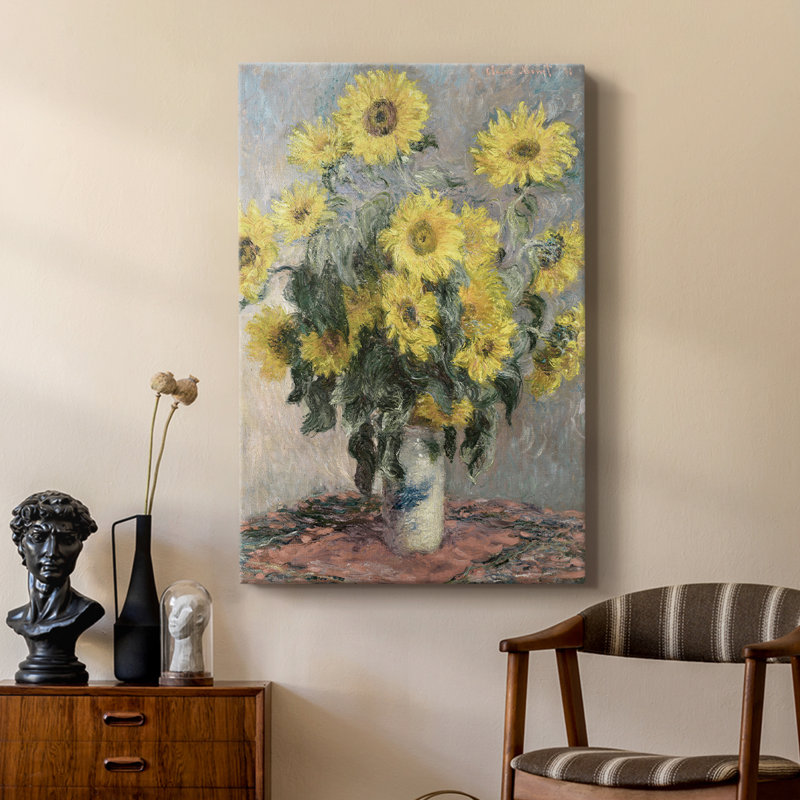 Imprimé floral rétro CCXLI - galerie sur mesure Cavas, H 18 po x l 12 po