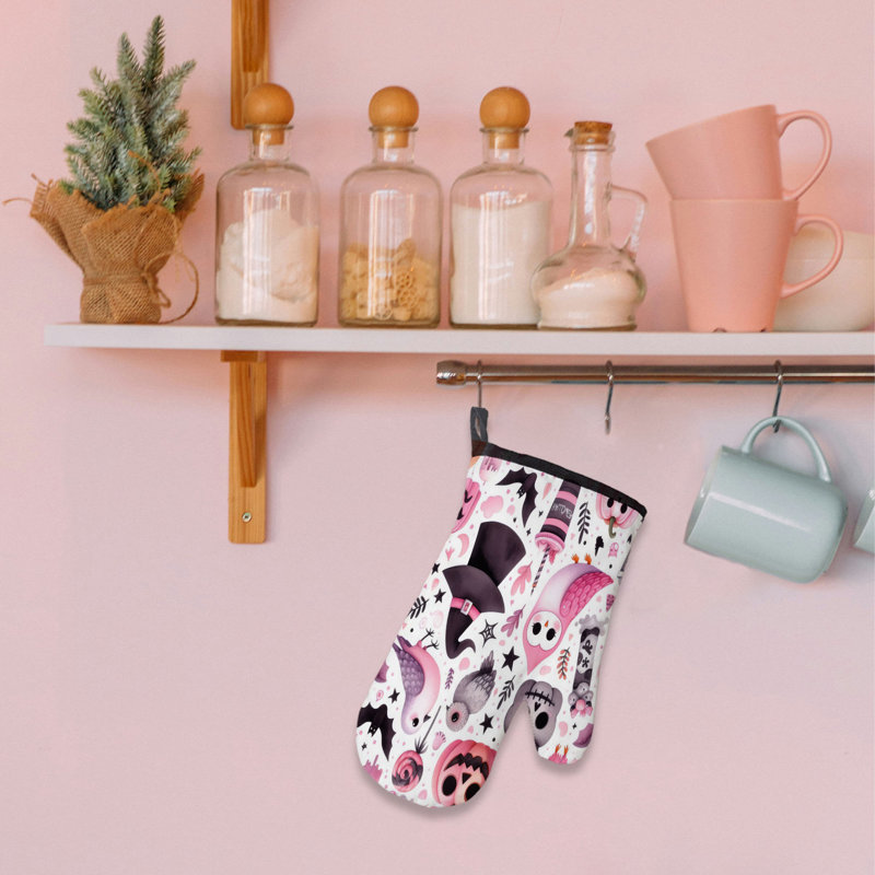 Pink Witchcraft Oven Mitt Cotton Twill