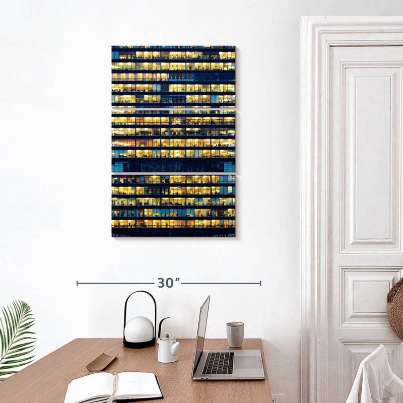Lilie Office Building At Night, 32" H x 20" W