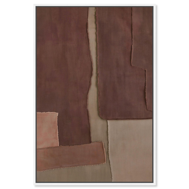Décoration murale bohème Raw Edge IV par Art Remedy, cadre blanc, 16 x 24, H 25 po x l 17 po, Cadre blanc