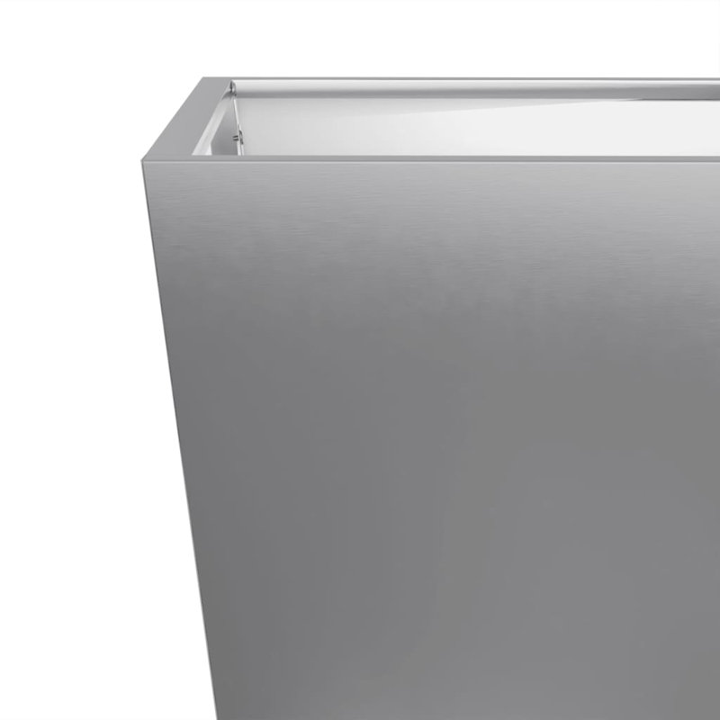 Asua Metal Planter Box, 50cm H x 50cm W x 50cm D, Galvanised Steel