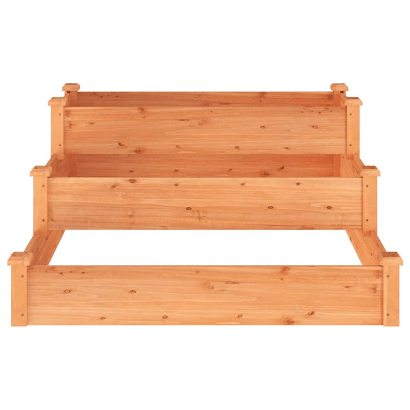 Aukje Wood Raised Garden Bed, Brown