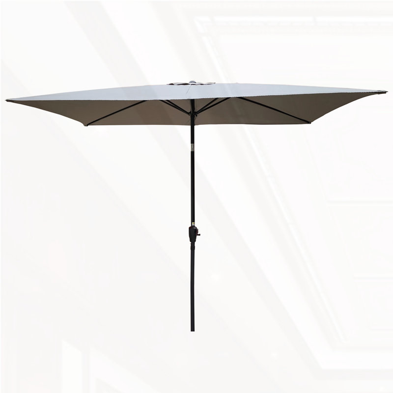 Parasol d'extérieur imperméable 6 x 9 pi, Gris moyen