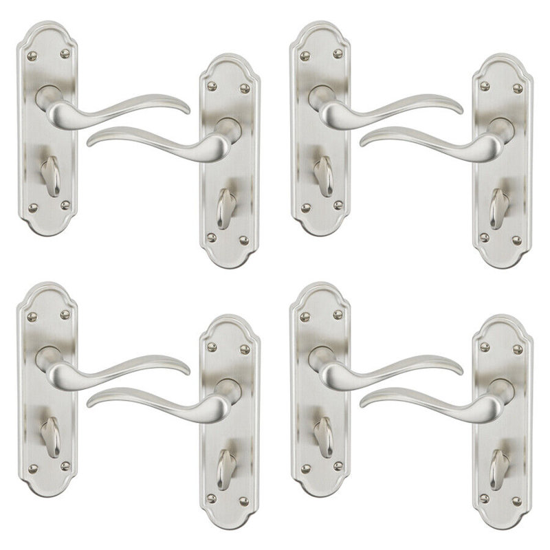 Door Handle, Polished Nickel