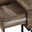 Bureau d'ordinateur, bureau personnel, ordinateur portable, tiroirs de rangement, L 48 po, bureau, stratifié brun, métal noir, contemporain, moderne-947031023