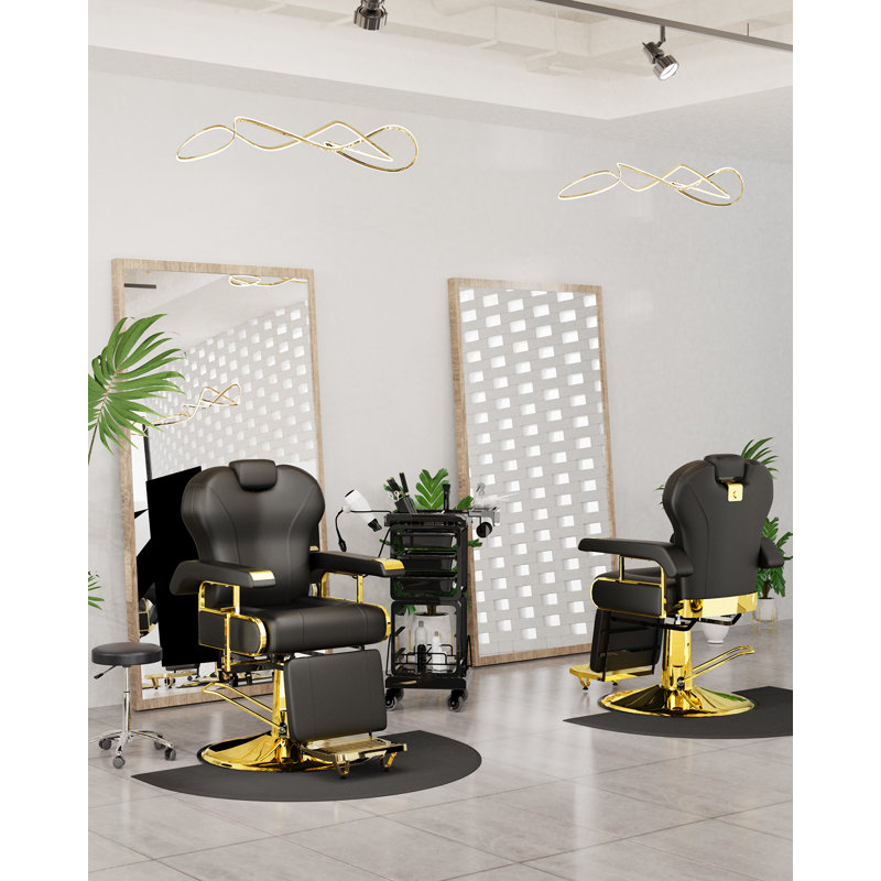 Fauteuil inclinable massant en simili-cuir, Noir