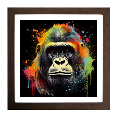 Gorilla No.1 - Single Picture Frame Print on Wood