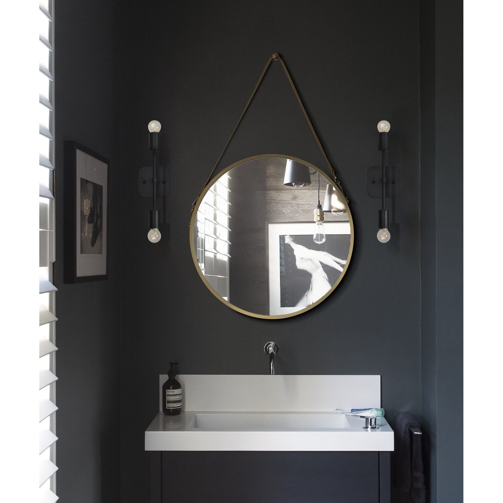 Lund 2 Light Iron Dimmable Armed Sconce