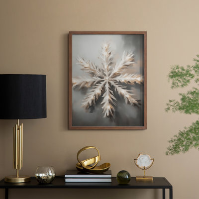Art des Fêtes de Noël - Série 2 - CECXCIV, reproduction d'art encadrée - bois massif