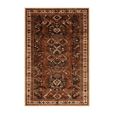 Tapis brun turc lavable à la machine