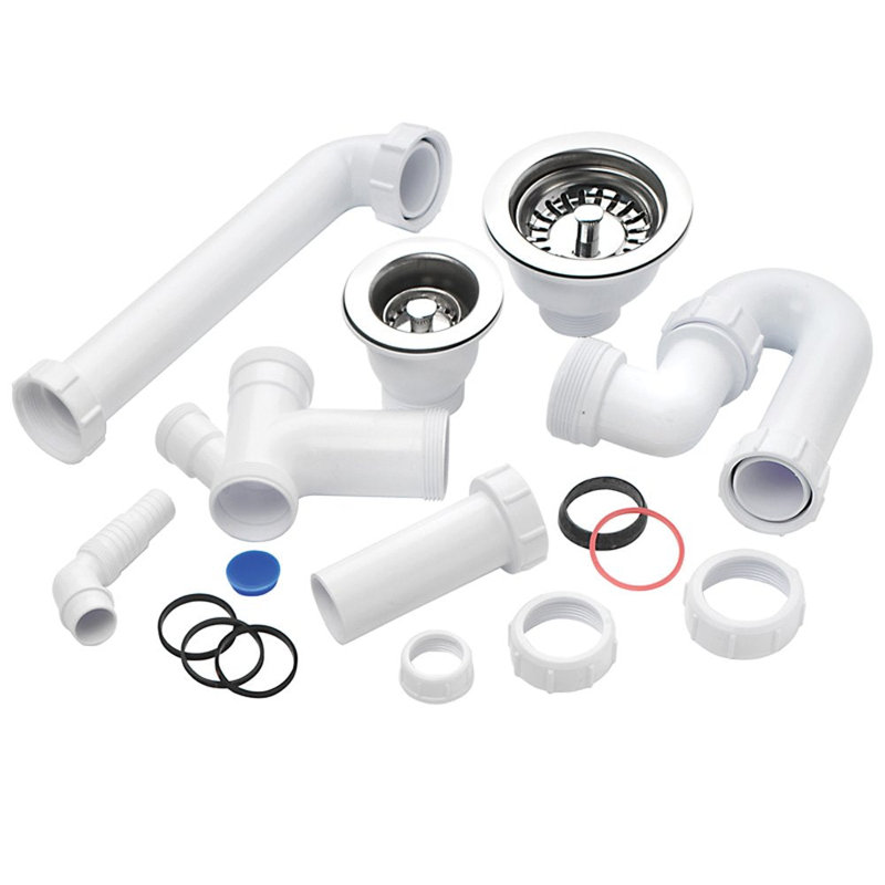  RAK Rangemaster 1.5 Bowl Waste & Plumbing Kit No Overflow, Chrome