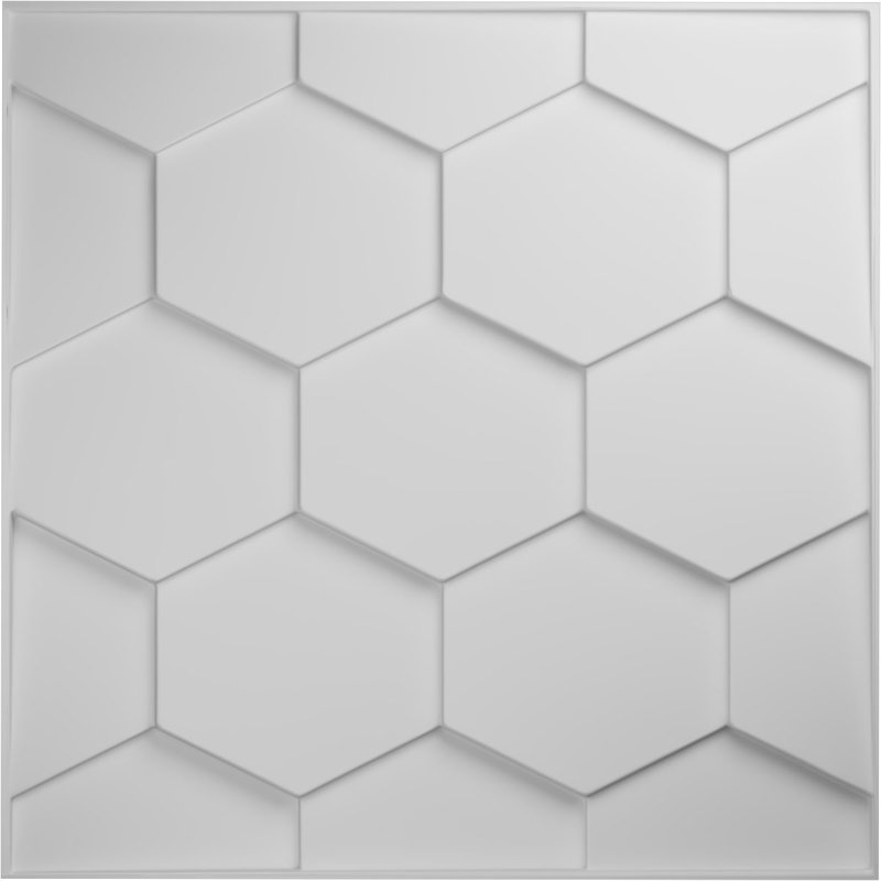 White Textured 3D PVC Wall Panels Set of 20