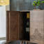 Armoire de rangement multifonctionnelle en noyer noir