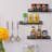 3 Piece Wall Decorative Spice Rack Set with Wood Base