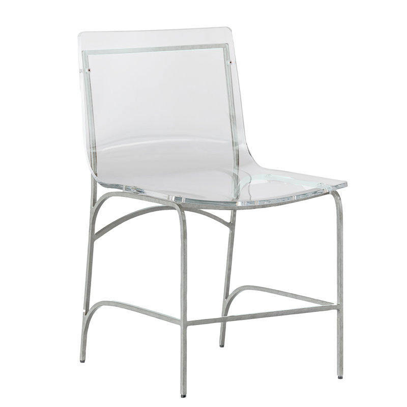 Claro Patio Dining Side Chair, Stainless Steel